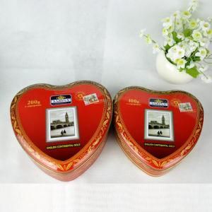 Colorful Printing Heart Shape Chocolate Tin Jar Candy Can
