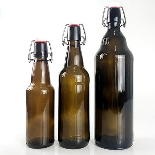 Amber Colored 330ml Beverage Glass Beer Bottles with Easy End Lids