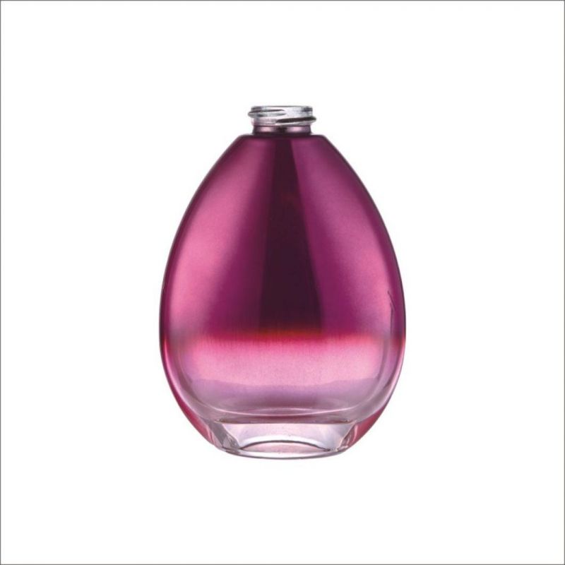 100ml Flat Oval Perfume Bottle Gradually Discoloration UV Coating Glass Bottle