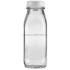 Wholesale Empty French Square 8oz 16oz Glass Beverage Juice Bottle with Plastic Cap