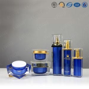 Blue Design Cosmetic Plastic Cream Use Jar for Selling