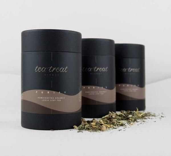 Biodegradable Round Canister Herbal Loose Tea Paper Tubes