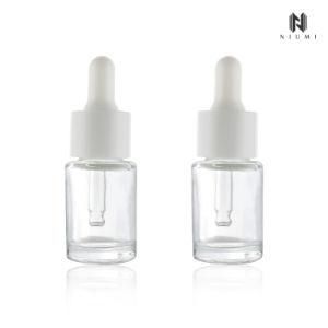 10ml Dropper Bottle, Glass Essential Oil Bottle Round Flat Shoulder Serum Bottle