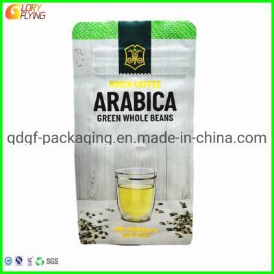 Plastic Coffee Pouch/Food Packaging with Zipper and Degassing Valve.
