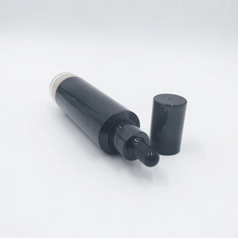 Black Color Cosmetic Packaging 30ml Essential Oil Dropper Bottle