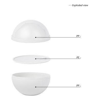 200ml White Ball Shaped Plastic Cosmetic Containers