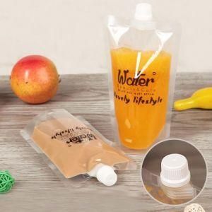 Stand up and Print Transparent Quantity Drink Milk Custom Logo Suction Nozzle Bag