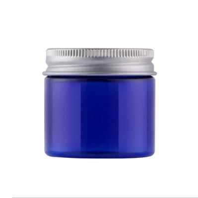 Plastic Round Cream Jar with Aluminum Lid for Cosmetic Packing