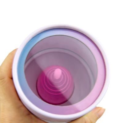 Firstsail Cheap Round Shaped Recycled Paper Cardboard Tubes Packaging Design Gift Box for Collapsible Cleaning Menstrual Cup Silicone