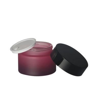 Winpack Luxury Cosmetic Package Cream Jar Boxes with Shiny Silver Cap with Transparent Glass Cream Jar for Cream Cosmetic