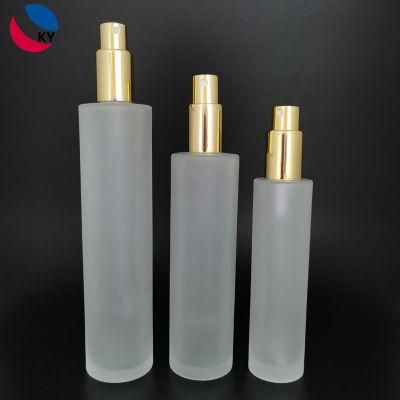 30ml 50ml 100ml 120ml Cylinder Shape Frosted Clear Glass Mist Bottle