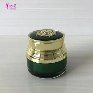 30g Acrylic Cream Jar with Orchid Top Plate for Cosmetic Packing