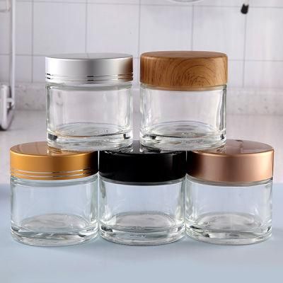 Colored Round Airtight Thick Base Round Glass Jar