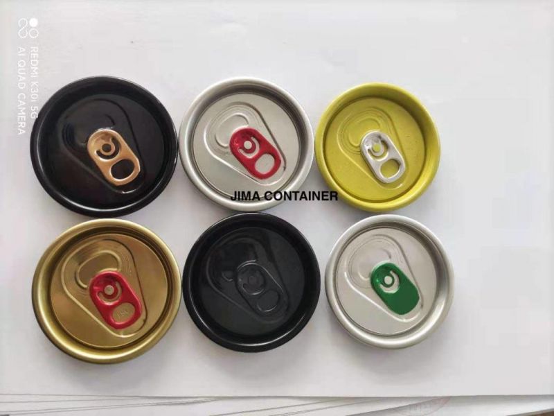 Wholesale 50mm Diameter 202# 200# Sot Customize Print Slim Sleek Stubby Color Aluminum Beer Beverage Juice Drink Soda Easy Open Cap