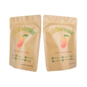 Recyclable Compostable Bag Zipper Zip Lock Stand up Pouch Coffee Tea Snack Packing Square Flat Bottom Kraft Paper Bag