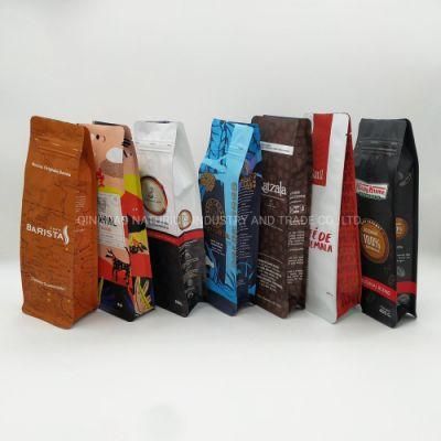 Compostable Kraft Paper Flat Bottom Bags Food Packaging Bag