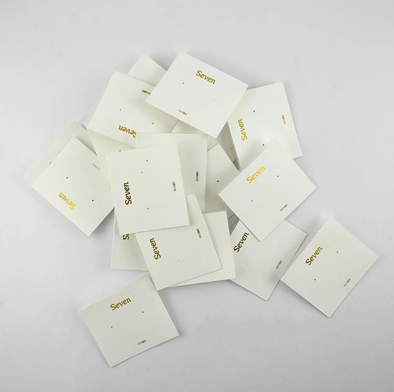 Supply PVC Cardboard Black / White Gold Foil Logo Jewelry / Necklace/ Earring Display Card