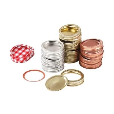 China Factory Price Hot Sale High-Quality 70mm 86mm Two Pieces Canning Lids for Mason Jar Lids and Bands
