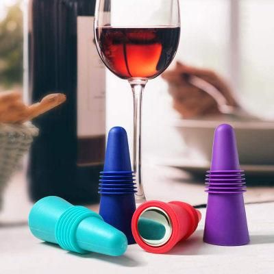 Wholesale High-Quality Fresh Wine Stopper Food Grade Silicone Wine Bottle Stopper Good Sealing and Easy to Clean for Amazon