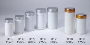 Pharmacy Plastic HDPE Pill Containers Capsule Bottles Flat for Sale