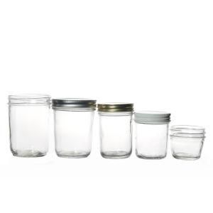 Wholesale Hot Sale Customize Multiple Lids and Capacities Empty Clear Round Glass Food Jars