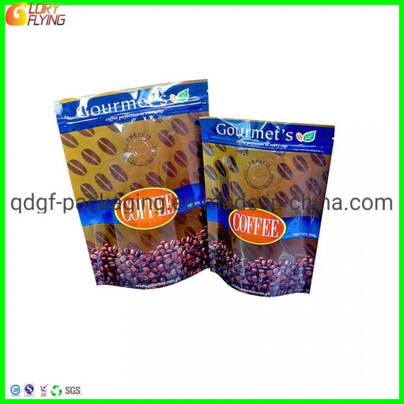 Biodegradable Bag Zipper Bag Coffee Food Packaging with Degassing Valve