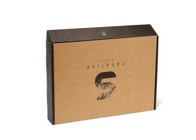 Custom Logo Printed Clothes Packaging Kraft Paper Corrugated Box Parcel Mail Box