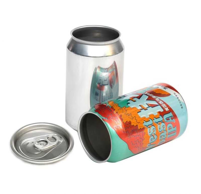 Standard 330ml Aluminum Beverage Cans with 202 Sot Can Ends