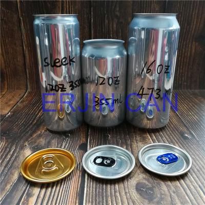Aluminum Can Sleek Standard 12oz 355ml 16oz 473ml for Beer