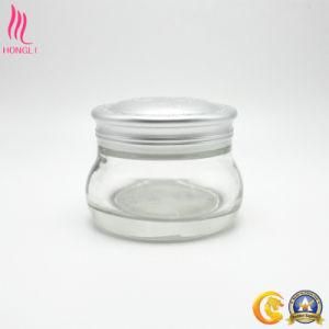 Distinctive Glass Body Lotion Cream Jar with Customized Cap