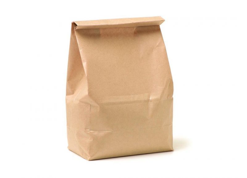 Custom Logo Printed Cheap Eco Recycle Take Away Food Packaging Brown Craft Paper Bag with Handles