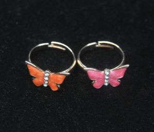 Cute Butterfly Shape Ring Metal Rings for Girls Fingers