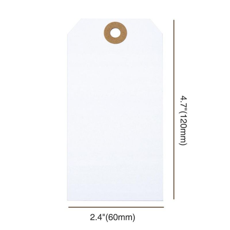 Pre-Strung Writable Blank Kraft Price Marking Tags White Paper Shipping Tag (MT5SW-1)