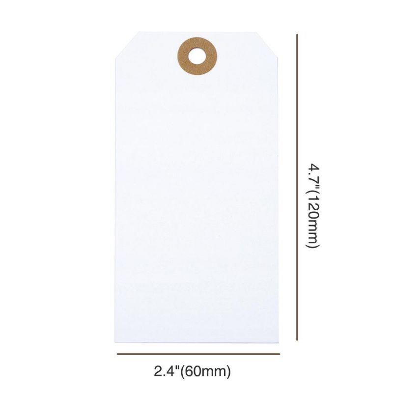 Pre-Strung Writable Blank Kraft Price Marking Tags White Paper Shipping Tag (MT5SW-1)