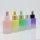 Matt Cosmetic 30ml Flat Shoulder Frosted Colorful Glass Dropper Bottle for Essential Oil