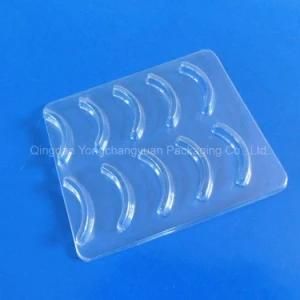 Custom Disposable Cheap Plastic Transparent 5 Pairs Eyelash Blister Tray