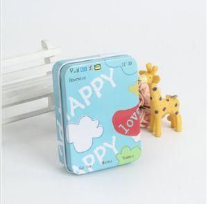 Blue Cartoon Cartoon Tin Box Cookie Box