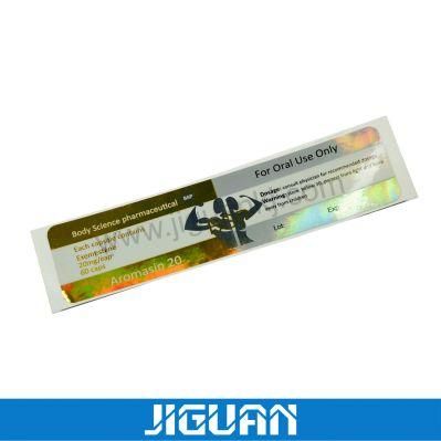 Custom Printing Adhesive Hologram Pharmaceutical Steroid 10ml Vial Label Medecine Packaging