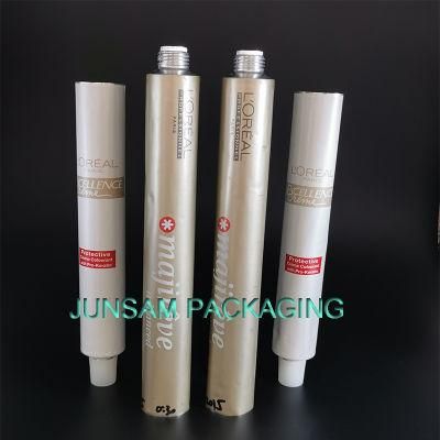 Hair Coloring Cream Flexible Tube Made of Pure Aluminum Metal Packaging Producer Price