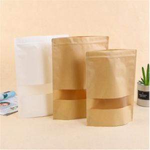 Eco-Friendly Kraft Paper Food Bag Heat Seal Stand up Coffee Bag