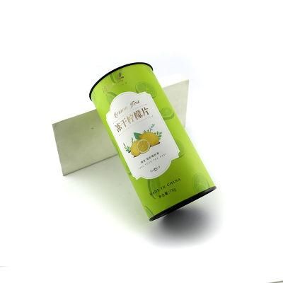 Wholesale Iron Lid 150*78 Dry Lemon Packaging Tube Box