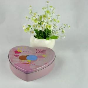Custom Heart Shape Chocolate Tin, Valentine&prime;s Candy Packaging Gift Tin Box with Heart Shape