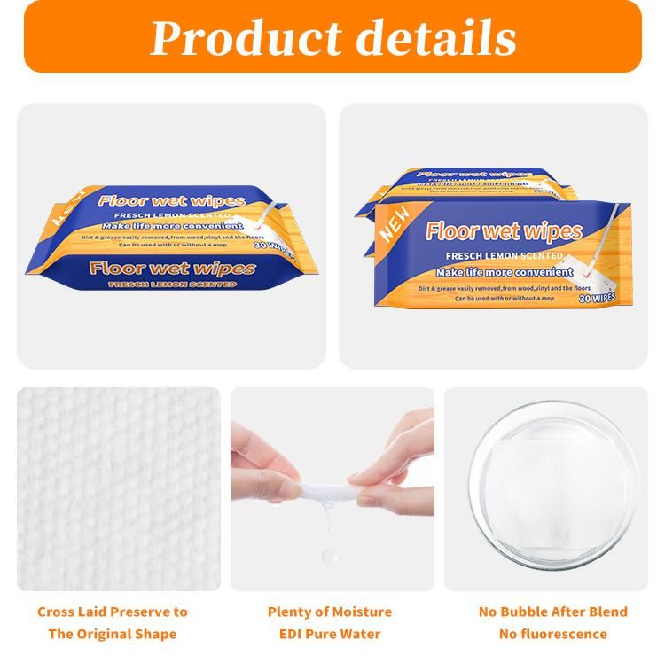 Biodegradable Floor Wet Cleaning Wipe for All Types of Floors and Flat Surfaces