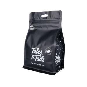 Resealablet Bottom Plastic Pet Food Bag Custom Tea Coffee Bag with Valve Zipper