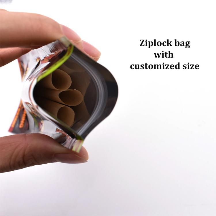 Custom Printed Pre Roll Zip Lock Mylar Bag for Joint Pre Rolled