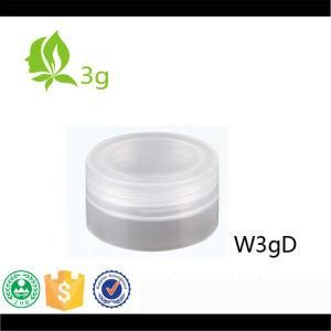 3G Cream Jar Small Clear Plastic Cosmetic Cream Jar with Screw Cap for Lotion