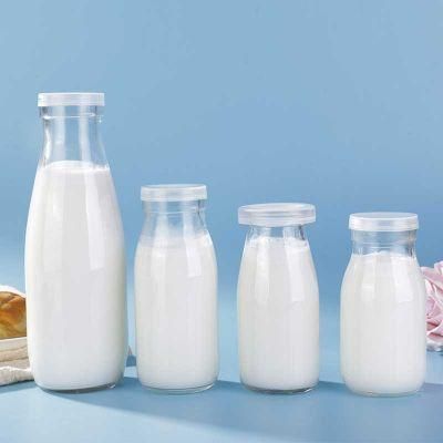 16oz 32oz Clear Empty Dairy Square Vintage Beverage Glass Milk Bottle