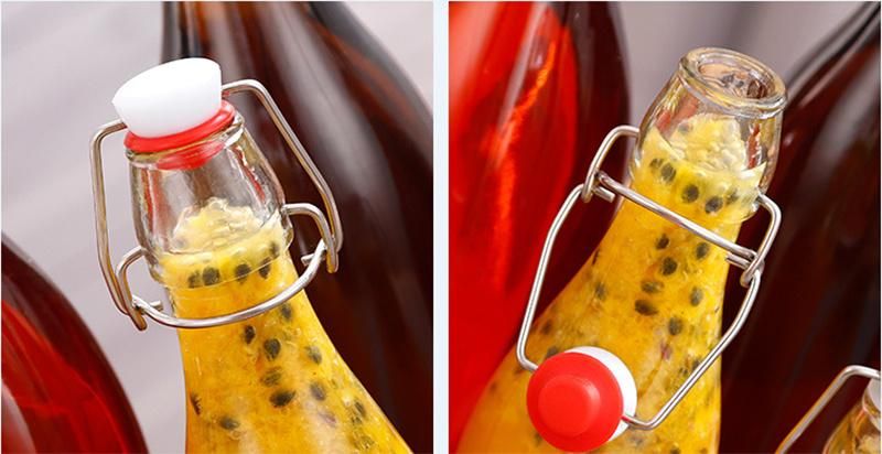 Popular Glass Bottles for Fresh Juice with Clip Cap