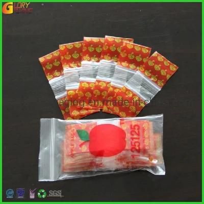 Plastic Mini Bags Apple Baggies PE Zipper Packaging with Designs Printing Manufacturer