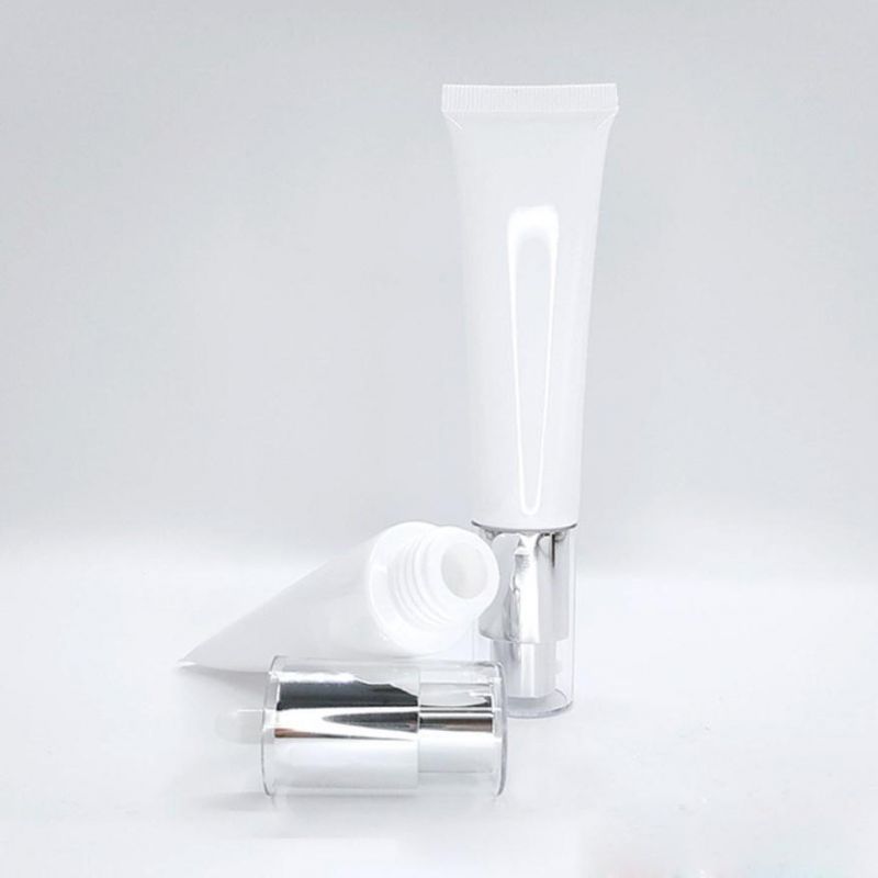 Wholesale Chinese Manufacture Customize Design 5 Layer Soft Tube Material Luxury Plastic for Facial with Silver Cap Pump Dispenser